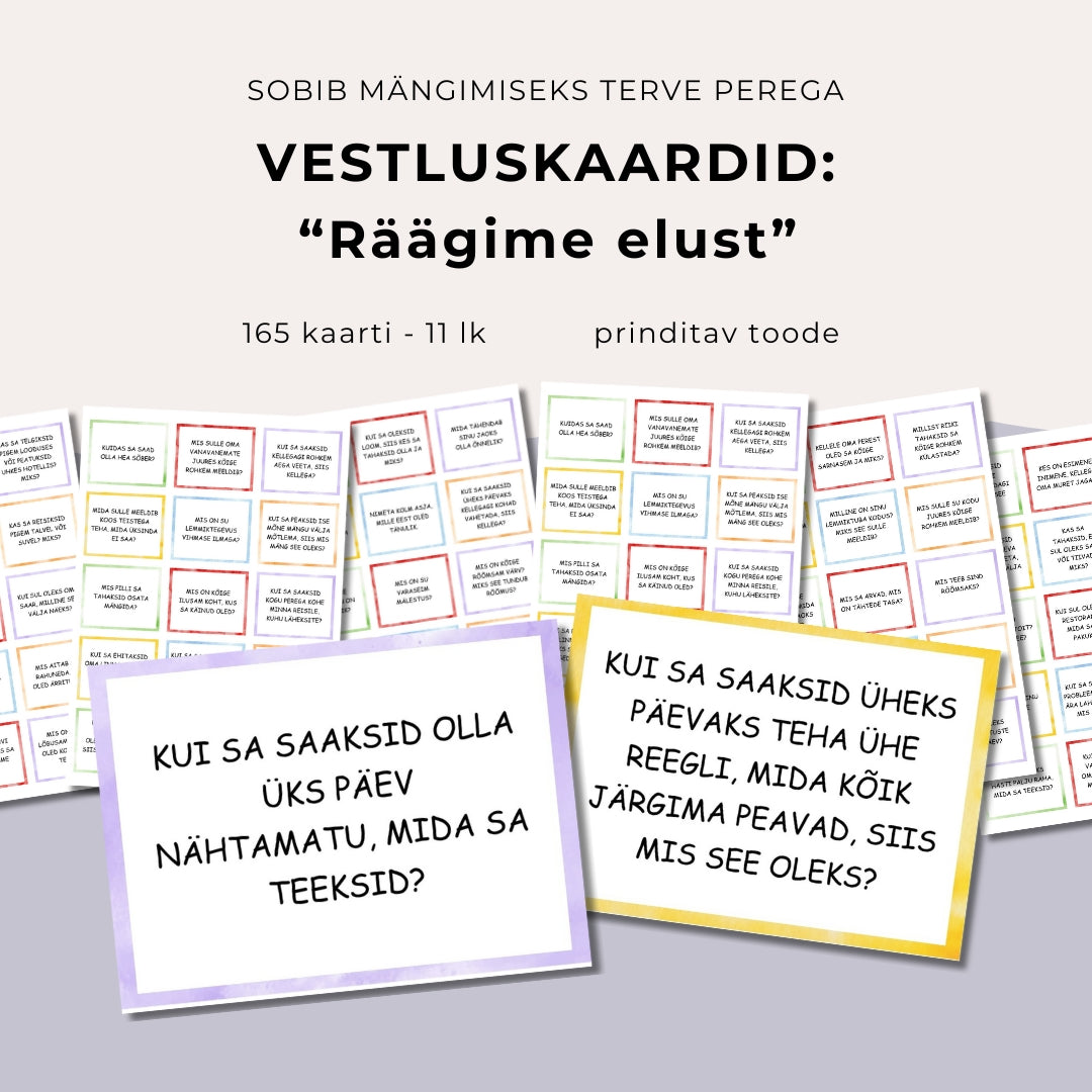 Vestluskaardid: Räägime elust