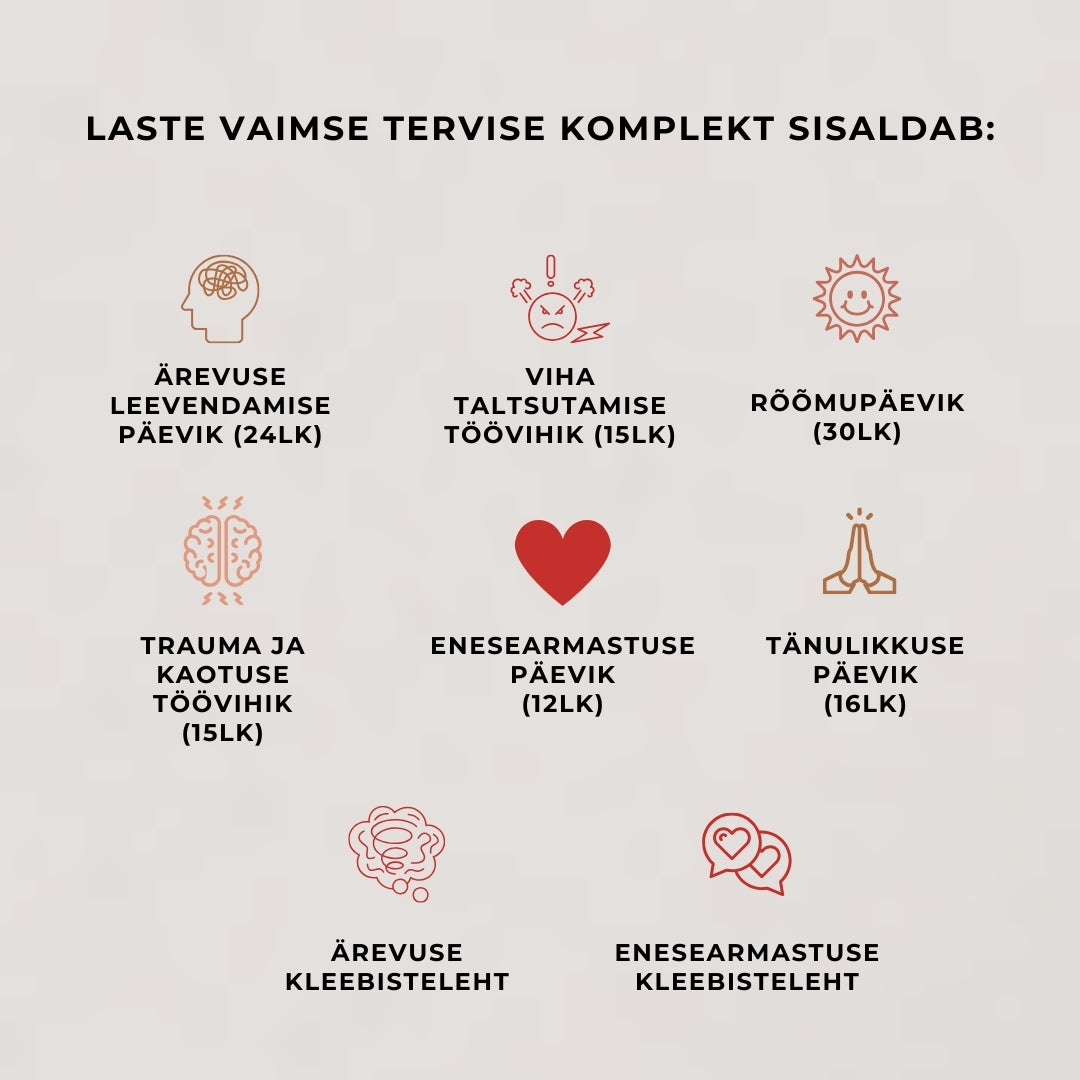 Laste vaimse tervise komplekt (6 töövihikut - 112lk)