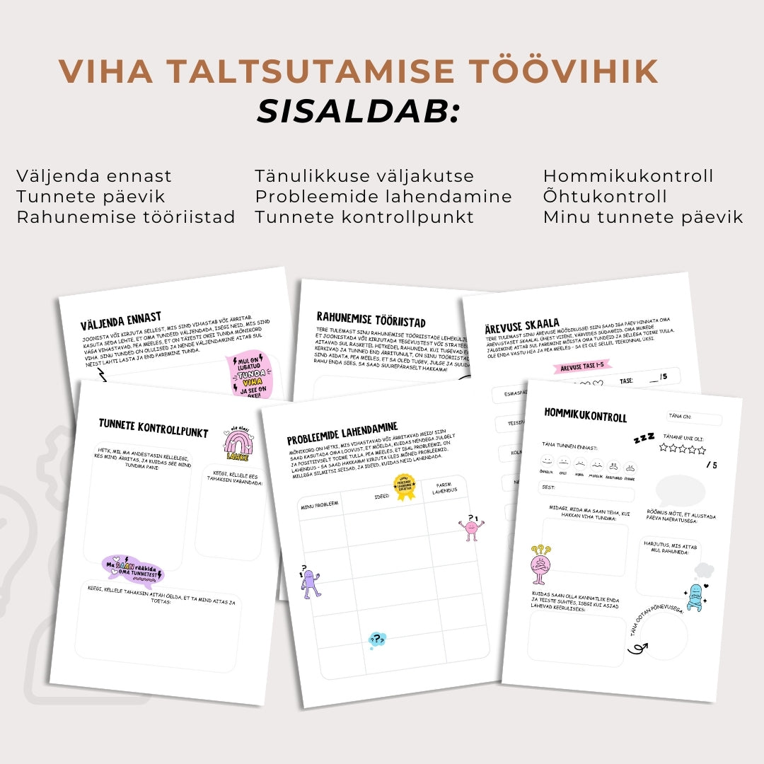 Laste vaimse tervise komplekt (6 töövihikut - 112lk)