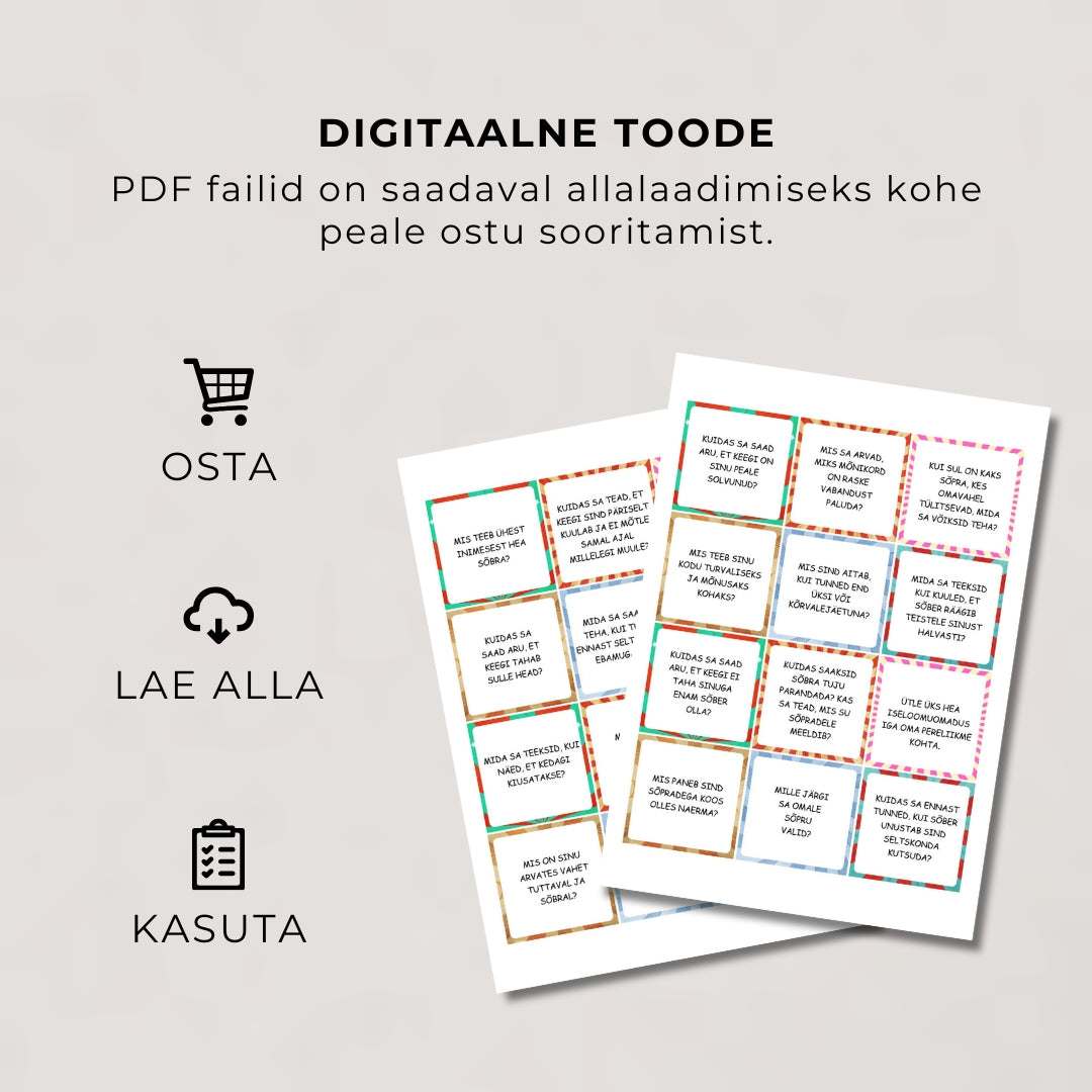 Vestluskaardid: Räägime suhetest