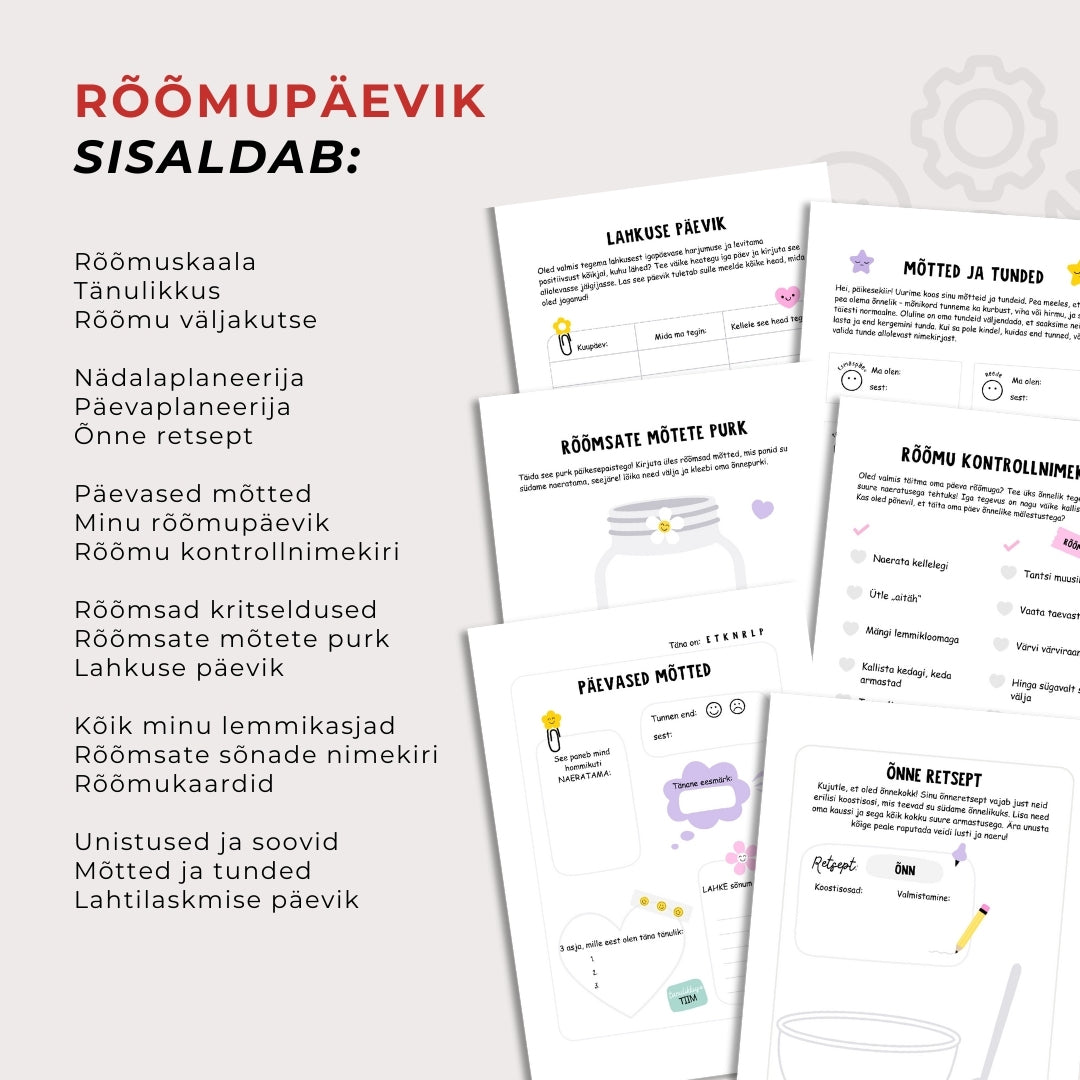 Laste vaimse tervise komplekt (6 töövihikut - 112lk)