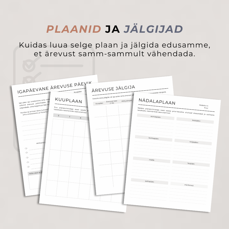 28-Leheküljeline Ärevuse Ületamise Töövihik