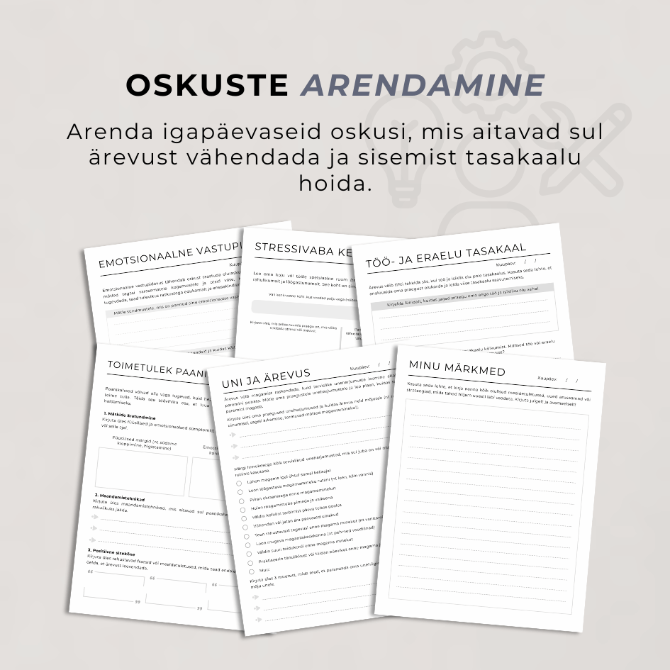 28-Leheküljeline Ärevuse Ületamise Töövihik