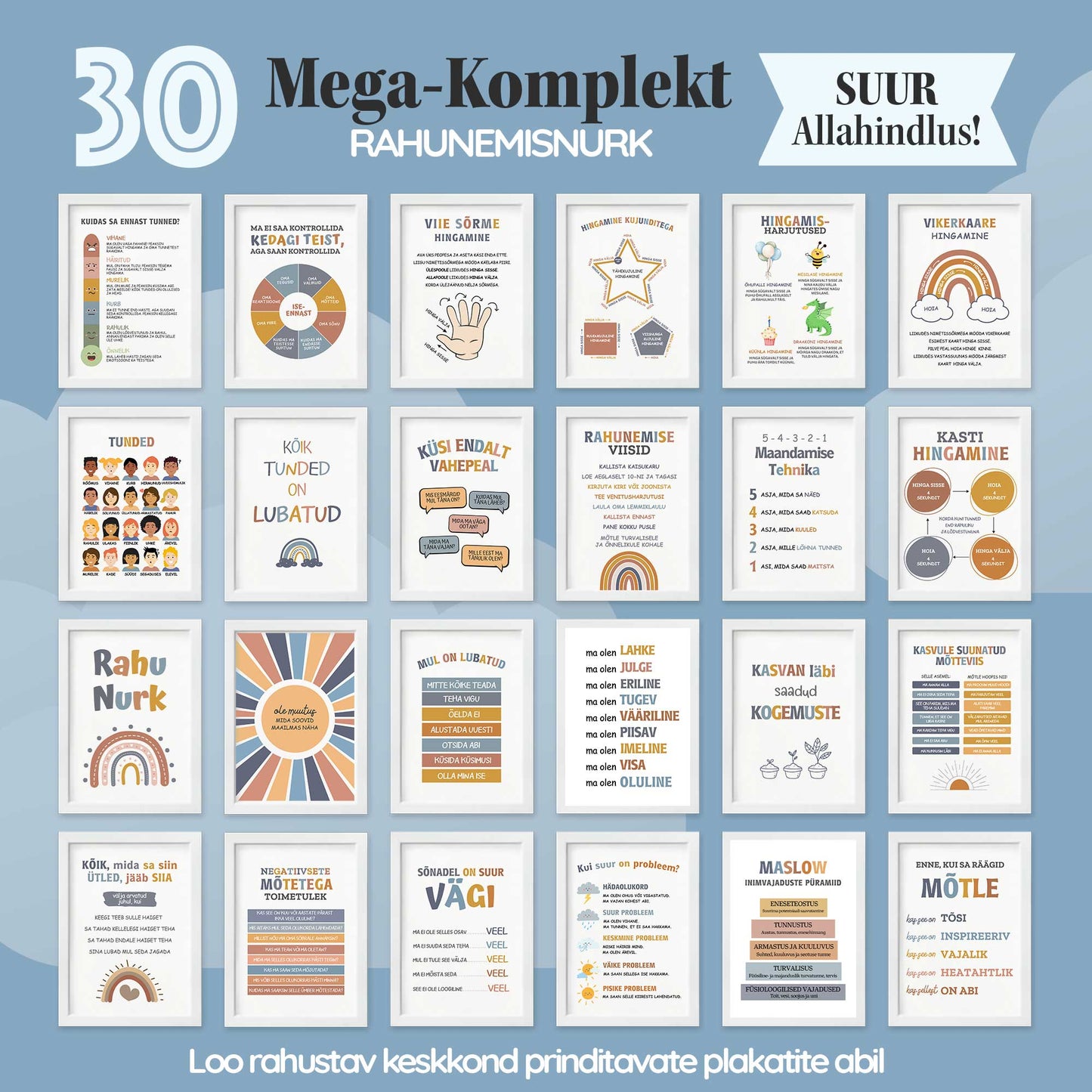 TERVE POE Komplekt: Kõik tarklaps.com tooted (500+ plakatit, kaarti ja töölehte)