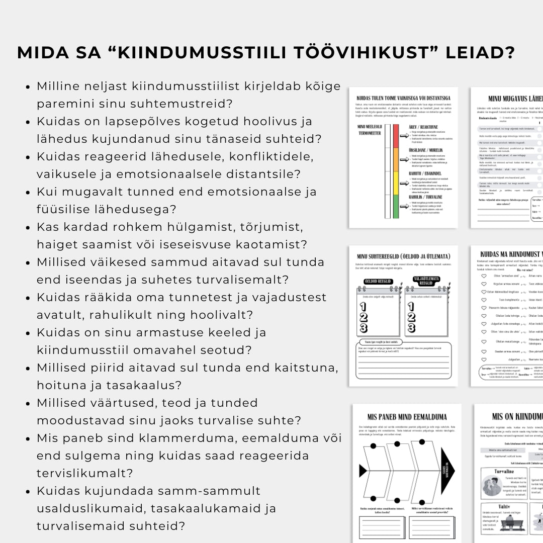 Minu kiindumusstiil (töövihik)