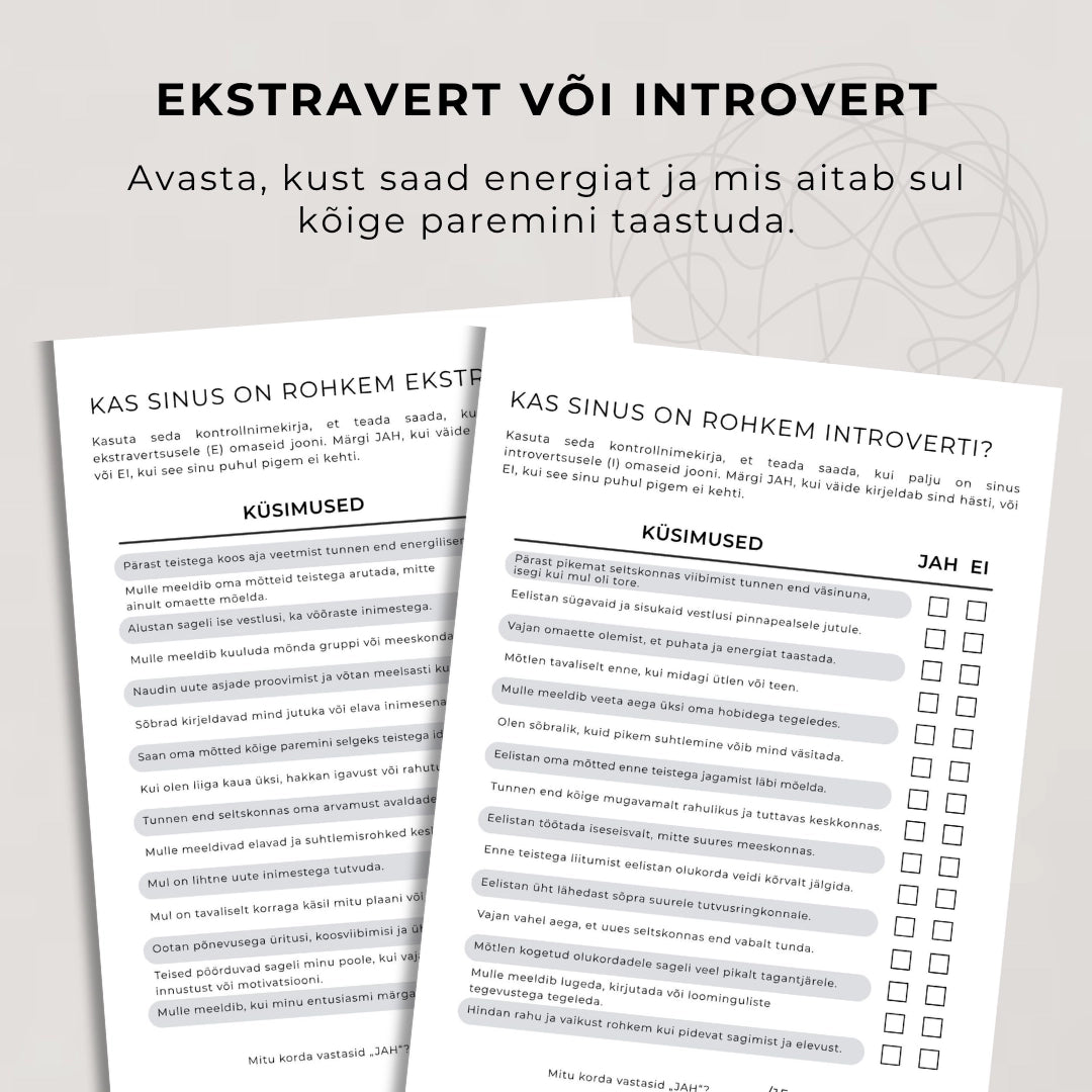 Minu isiksusetüüp (töövihik)