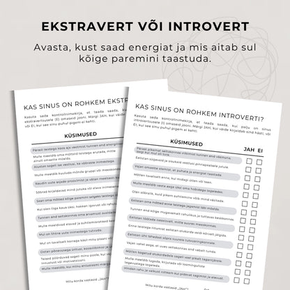 Minu isiksusetüüp (töövihik)