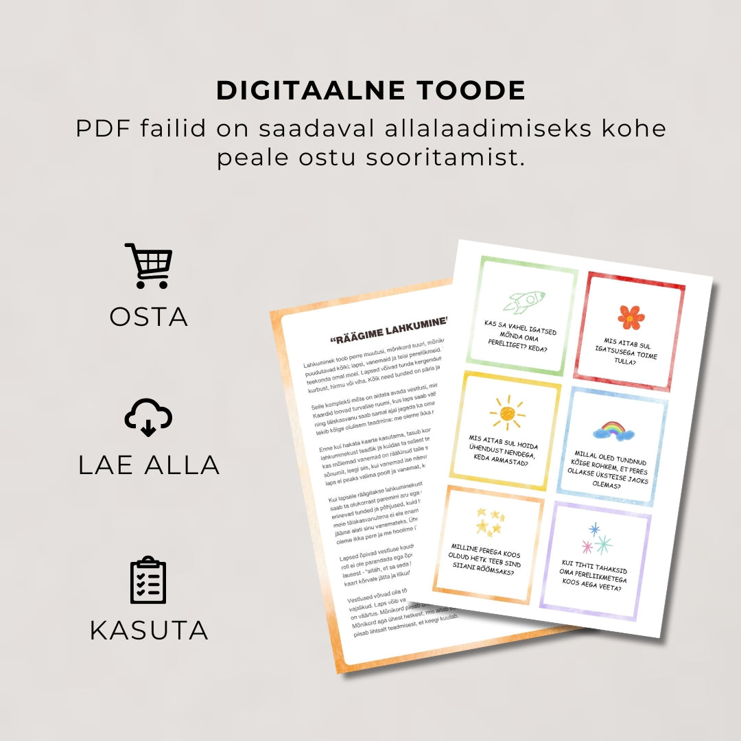 Vestluskaardid: Räägime lahkuminekust