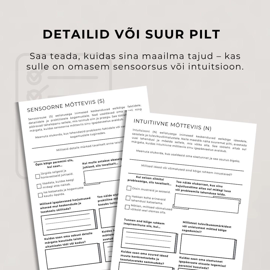 Minu isiksusetüüp (töövihik)