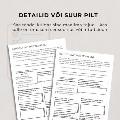 Minu isiksusetüüp (töövihik)