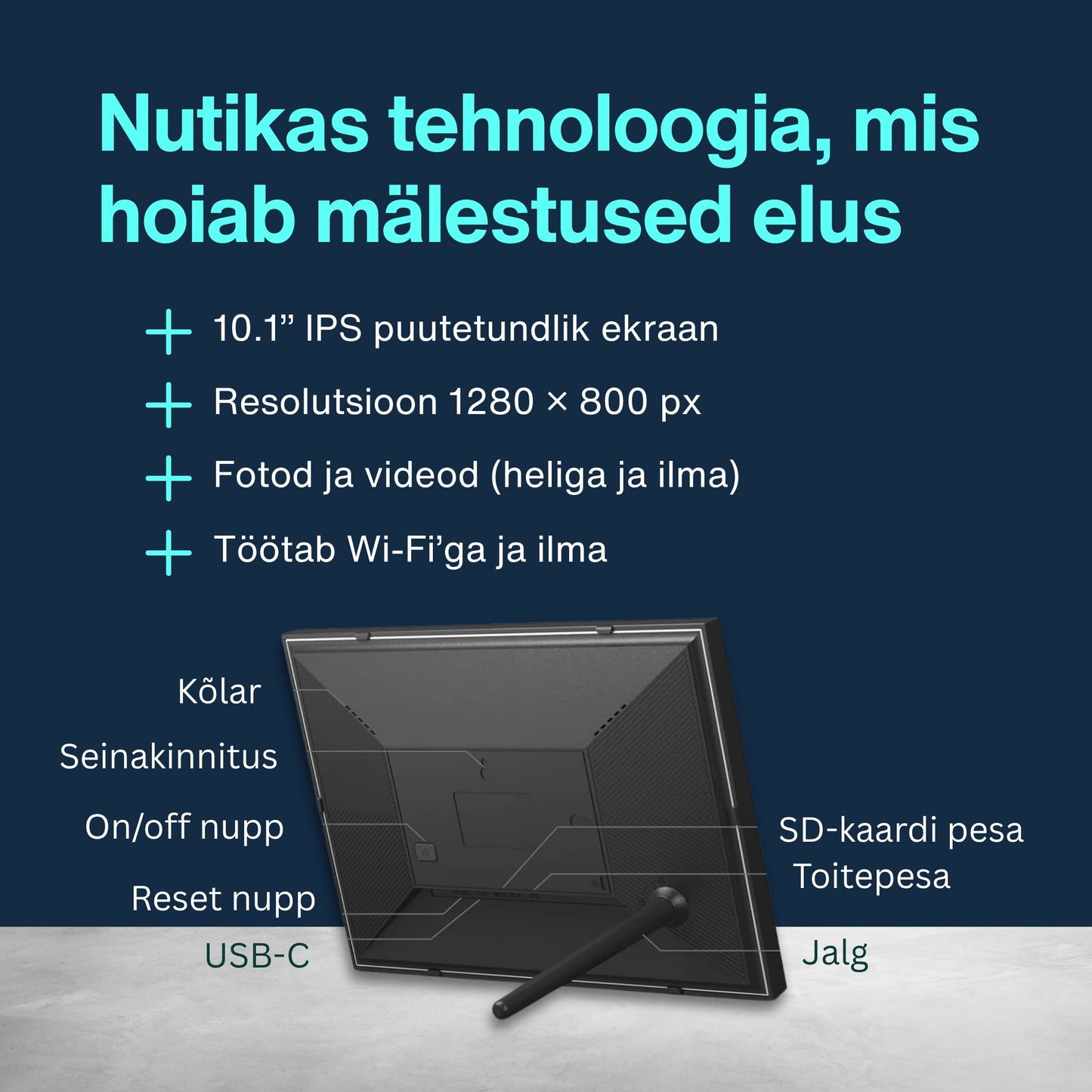 10.1'' Digitaalne pildiraam