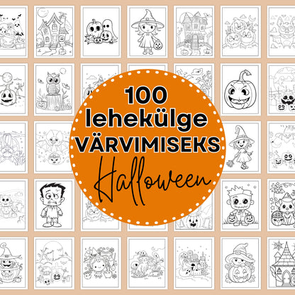 Halloweeni värviraamat